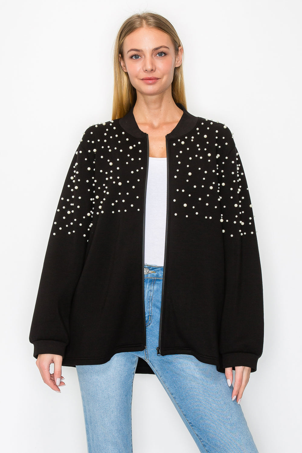 Fania Stretch French Scuba with Pearls