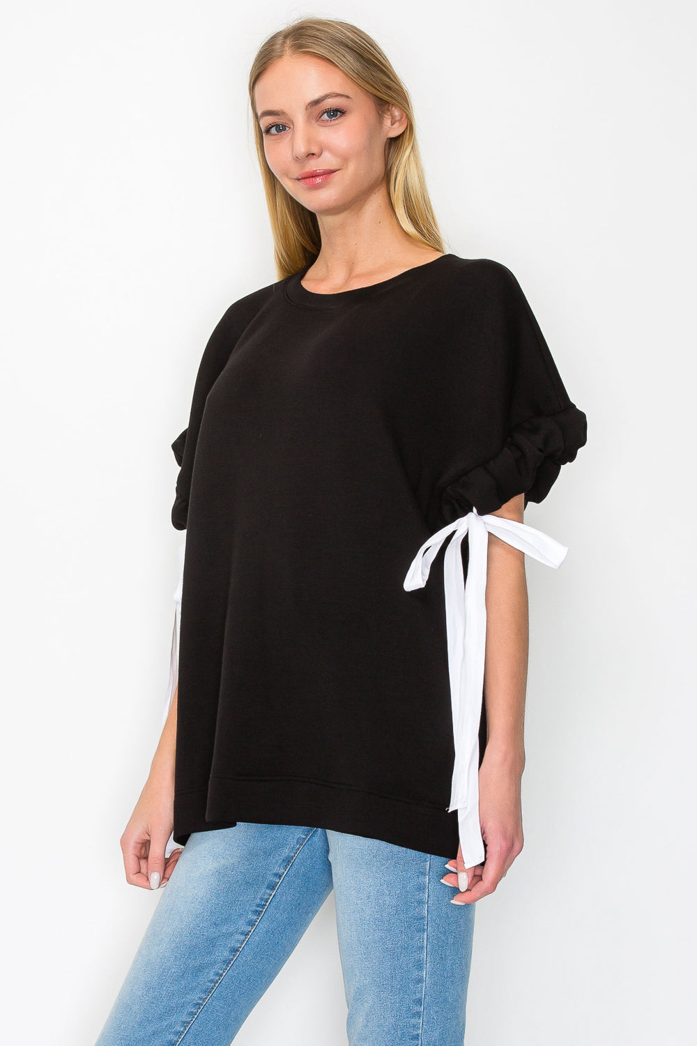 Fatima Stretch French Scuba Top