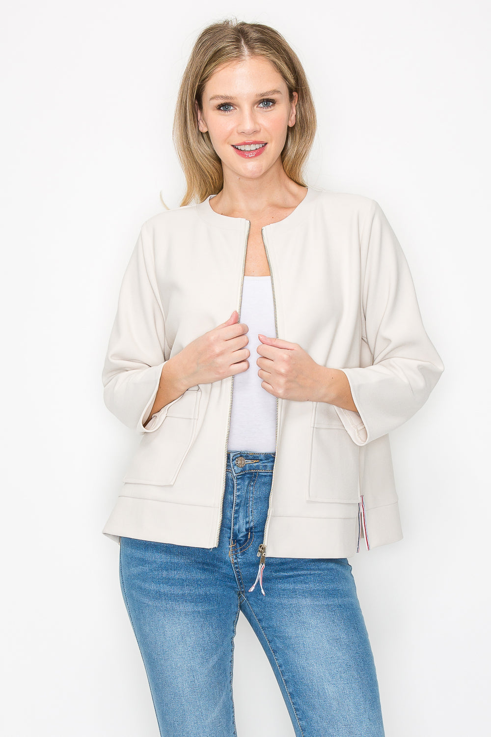 Kylie Stretch Matte Crepe Jacket