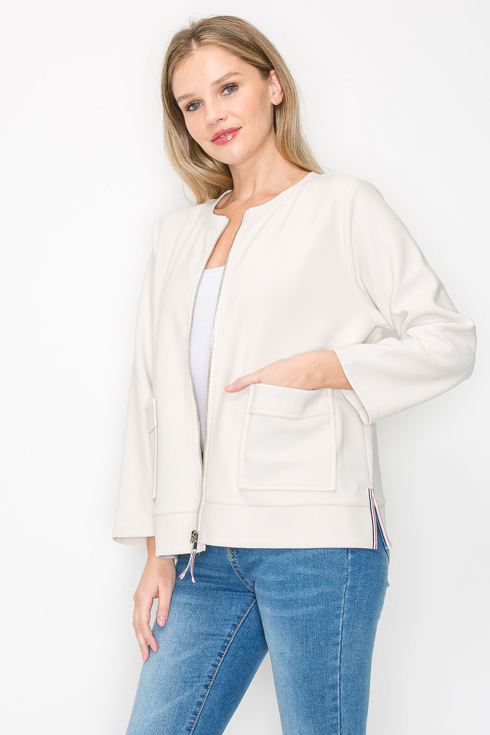 Kylie Stretch Matte Crepe Jacket