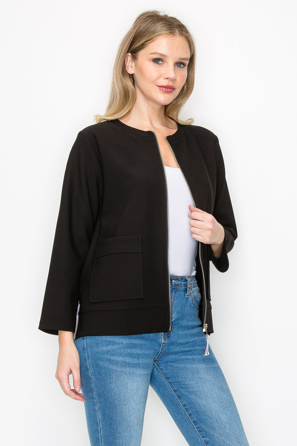 Kylie Stretch Matte Crepe Jacket