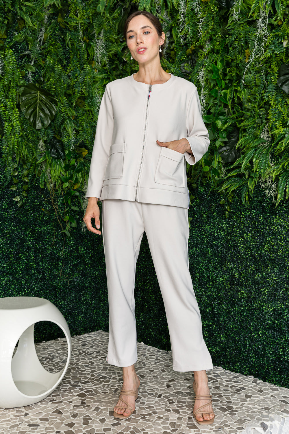 Kylie Stretch Matte Crepe Jacket