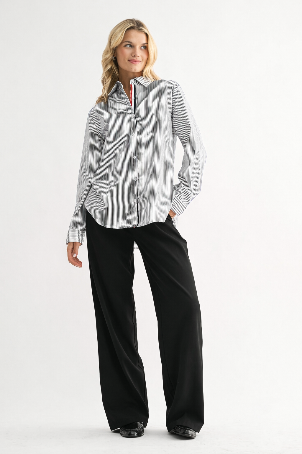 Jasmine Cotton Pinstripe Shirt