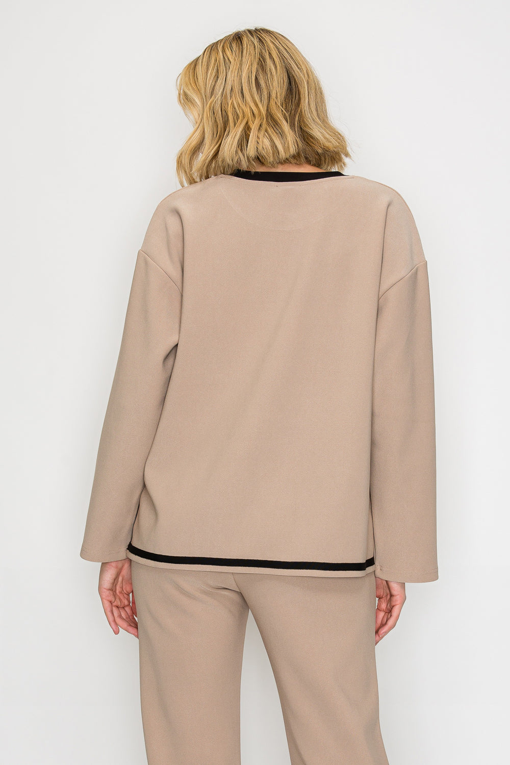 Kinsley Stretch Knit Crepe Top