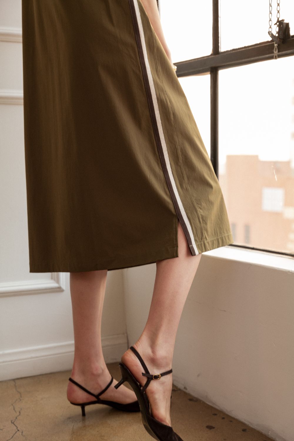 Juni Stretch Parachute Dress with Stripes