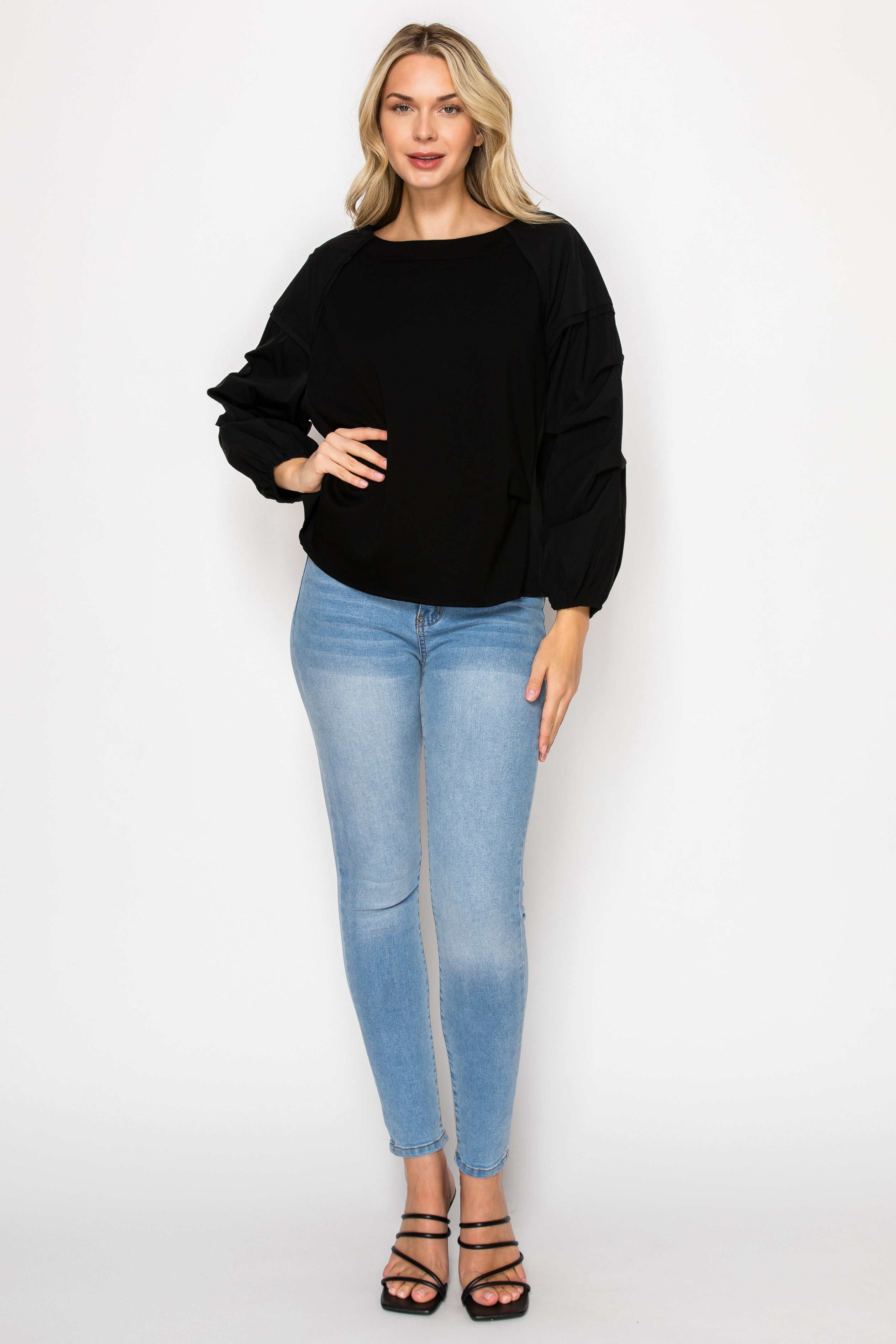 Jada Stretch Pointe Knit with Woven Mix