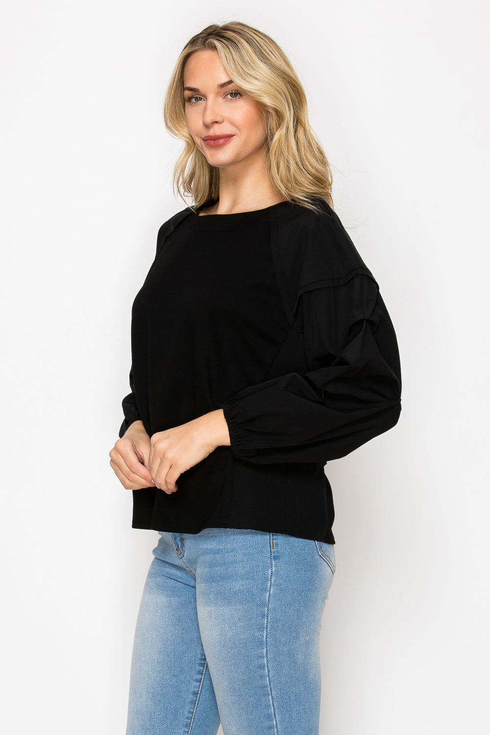 Jada Stretch Pointe Knit with Woven Mix