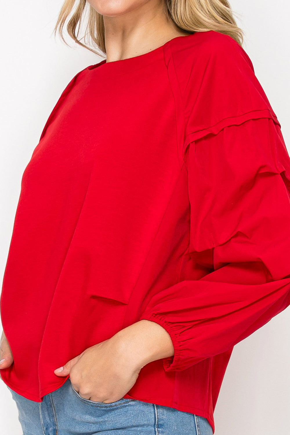 Jada Stretch Pointe Knit with Woven Mix