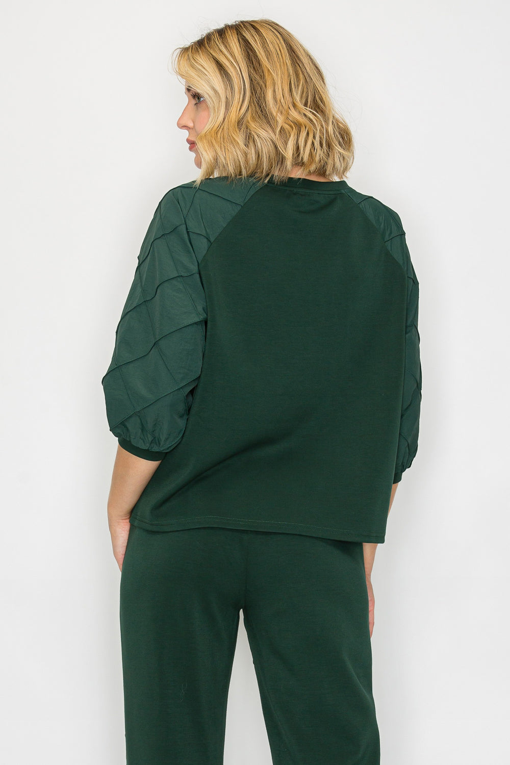 Jacob Stetch Knit Pointe with Textured Woven Top