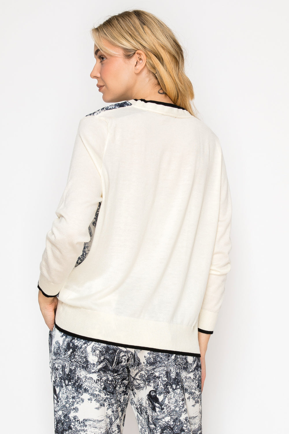 Sayuri Satin with Knitted Sweater Top