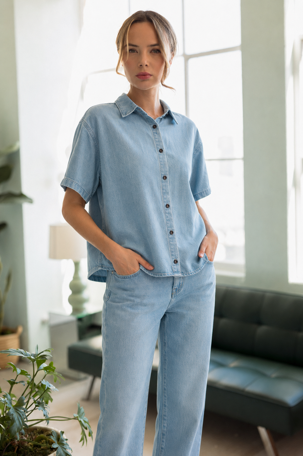 Drew Tencel Denim Top