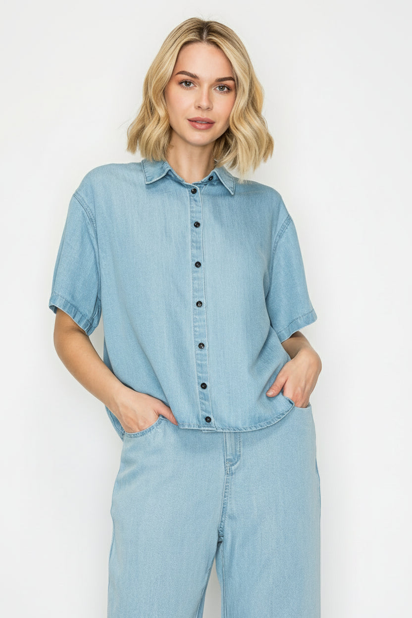 Drew Tencel Denim Top