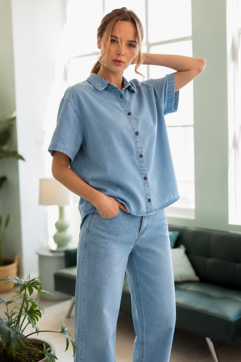 Drew Tencel Denim Top