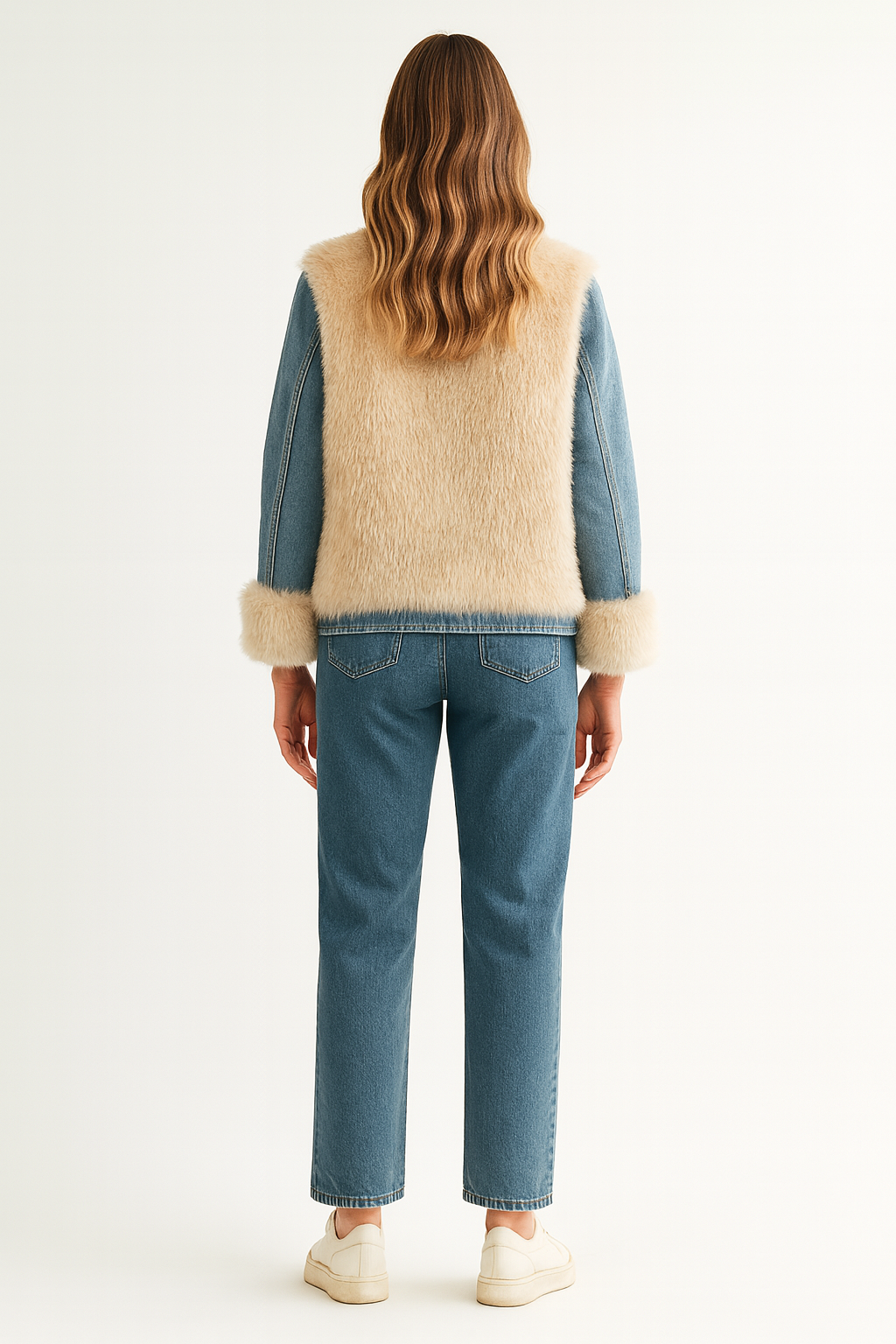 Jeraldene Denim Jacket with Fur