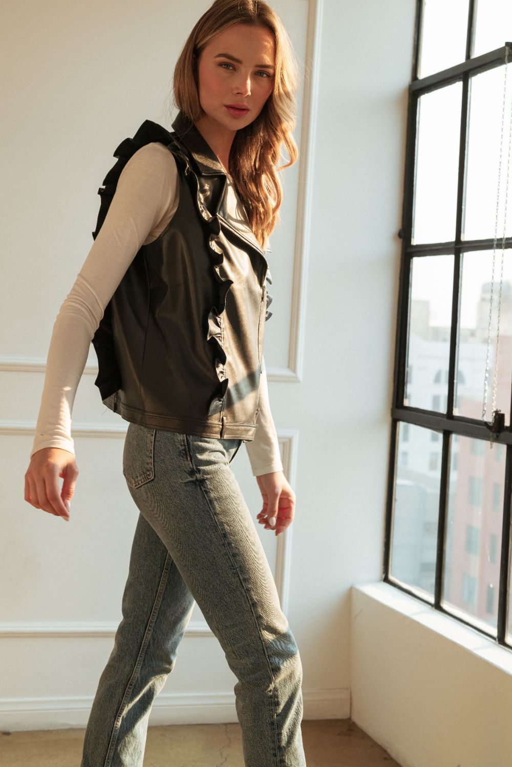 Jessica Leather Vest