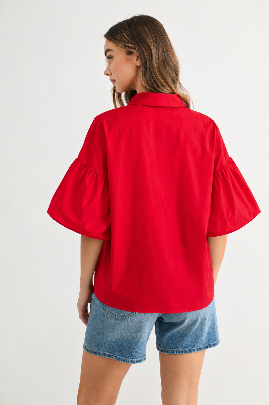 Julette Stretch Cotton Poplin Top