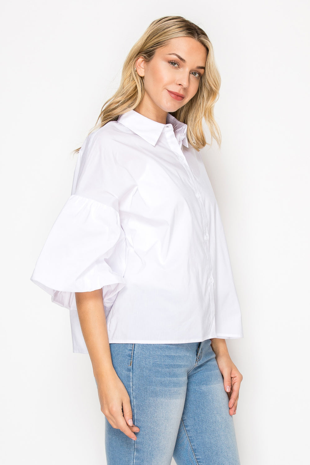 Julette Stretch Cotton Poplin Top