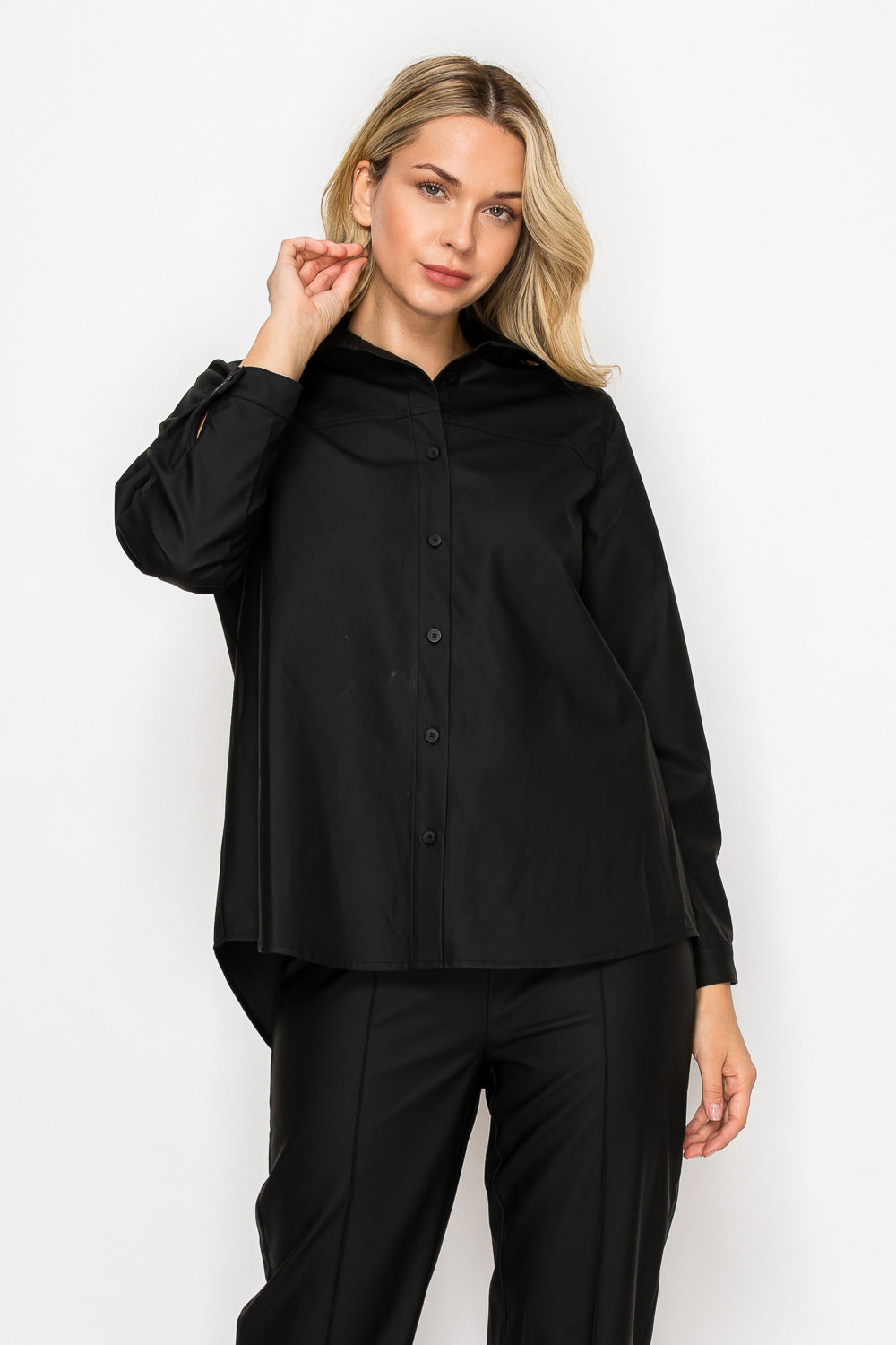 Lucy Leather Shirt Top