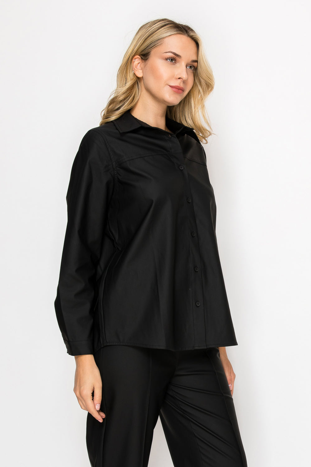 Lucy Leather Shirt Top