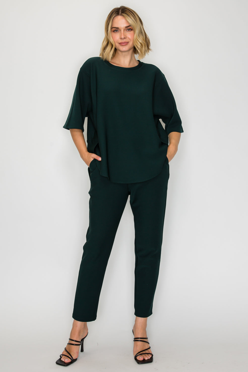 Karina Stretch Crepe Knit Top