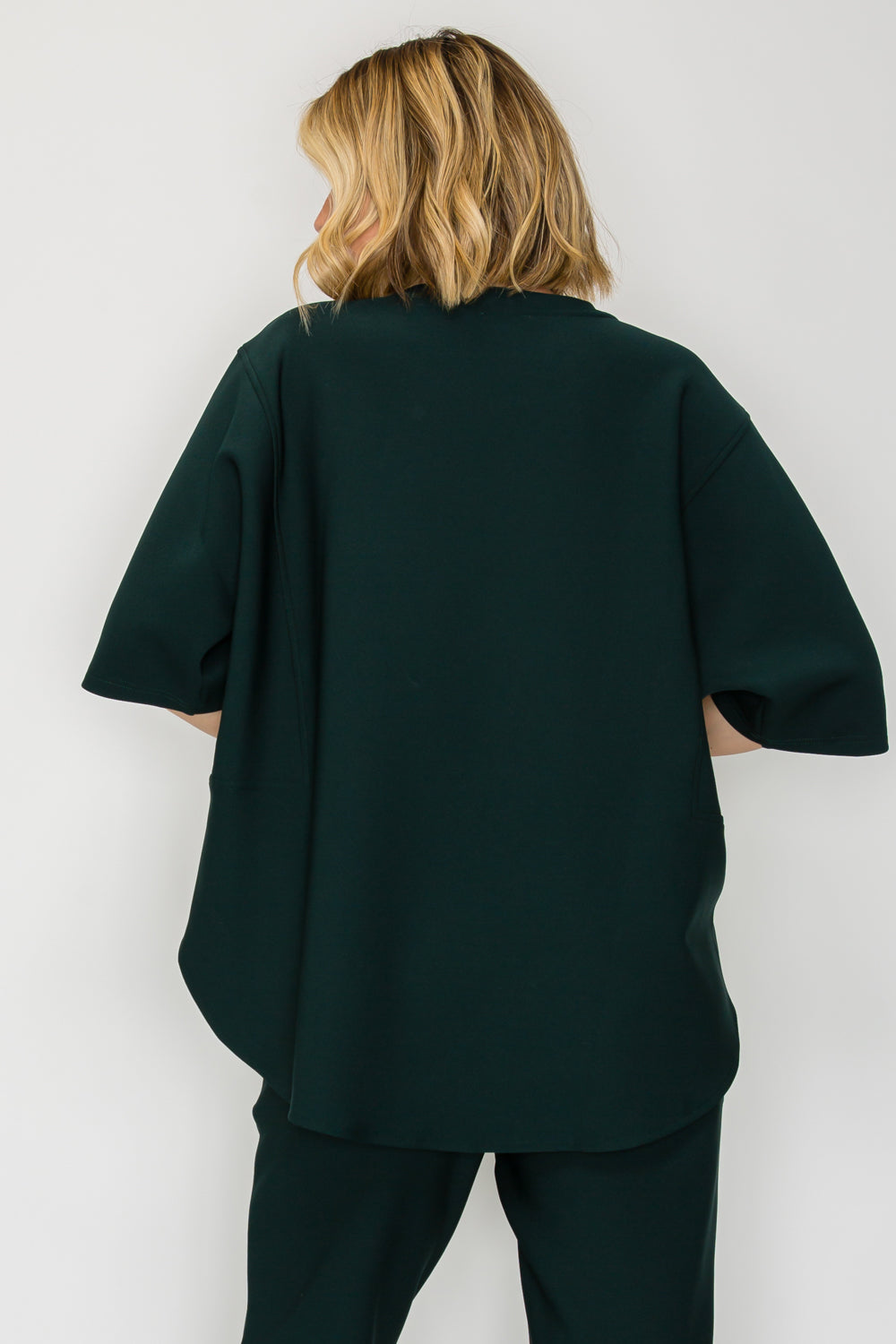 Karina Stretch Crepe Knit Top