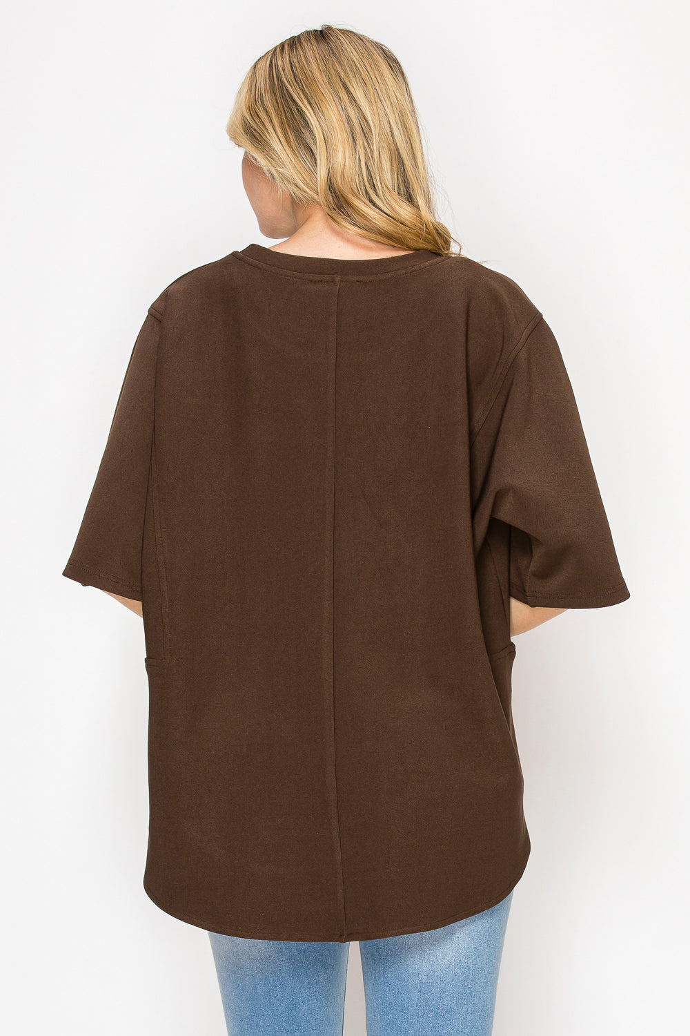 Karina Stretch Crepe Knit Top