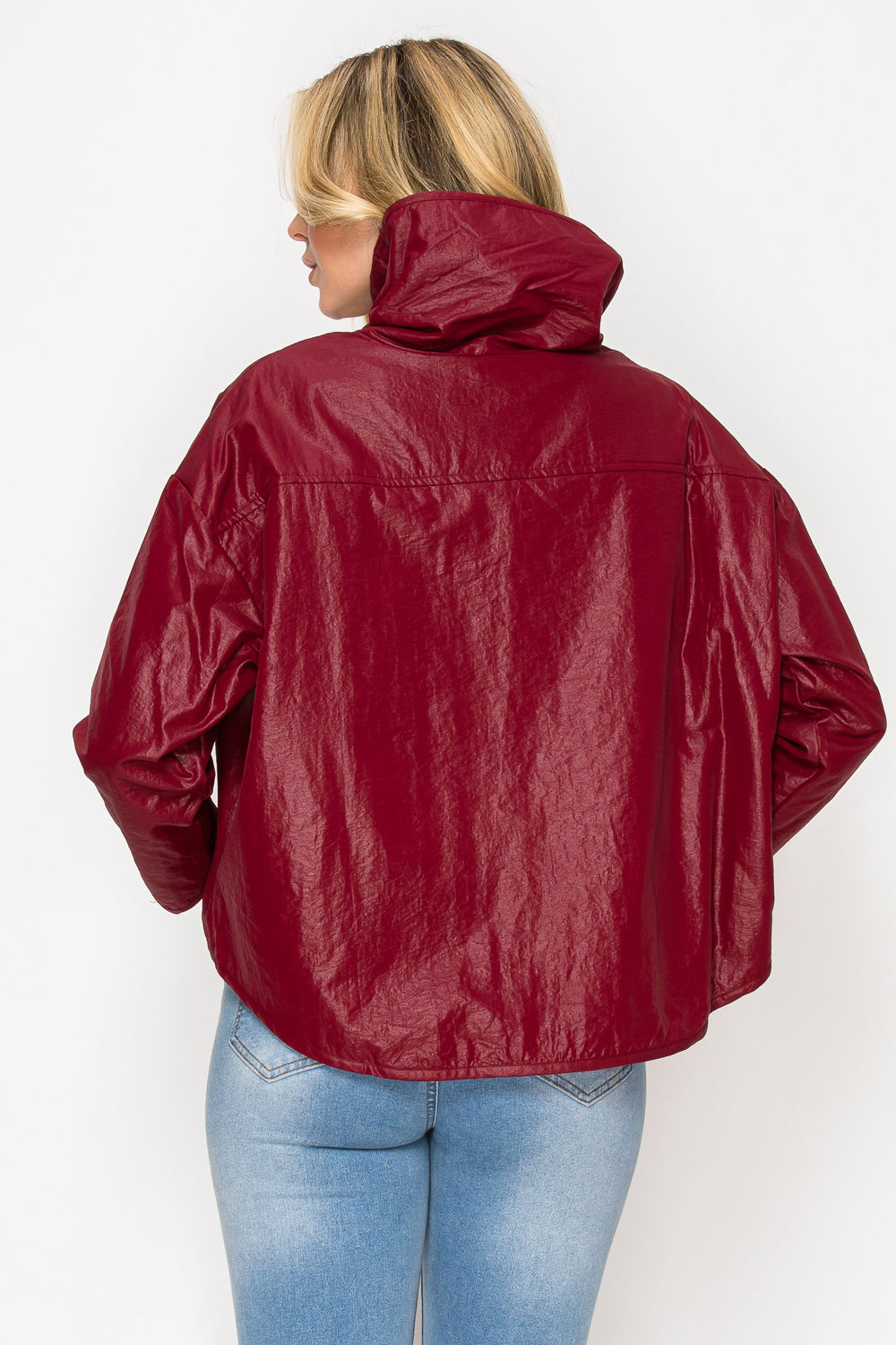 Joda Woven Loose Turtle Neck Top