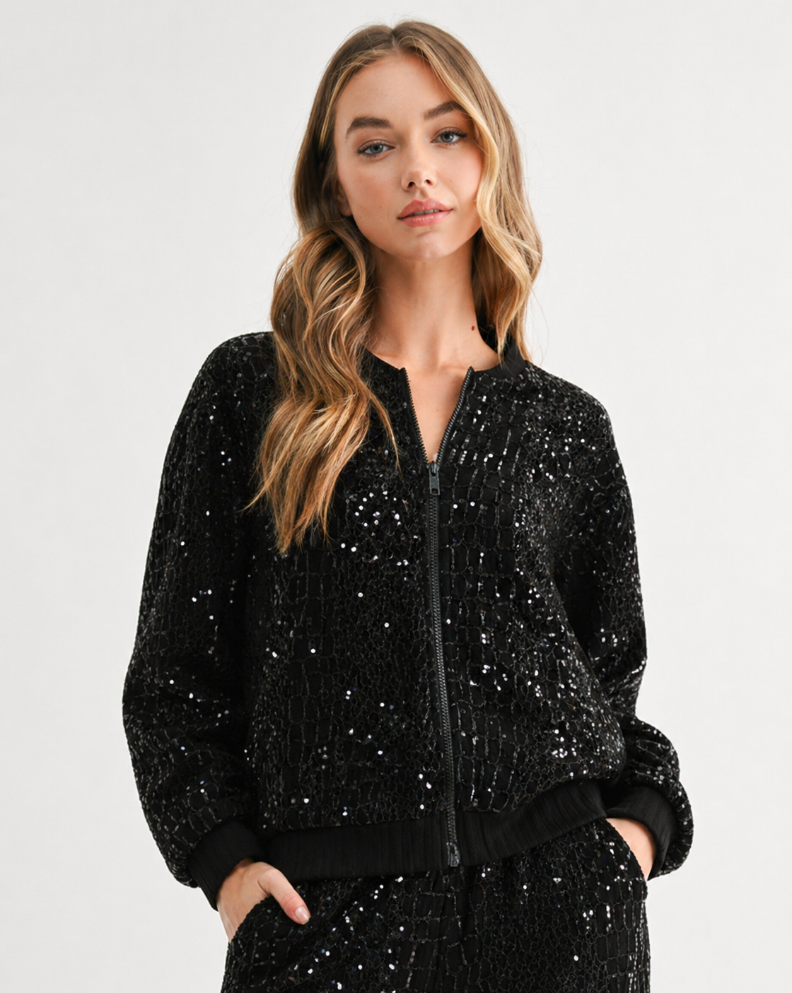Janna Embroidered Sequin Jacket
