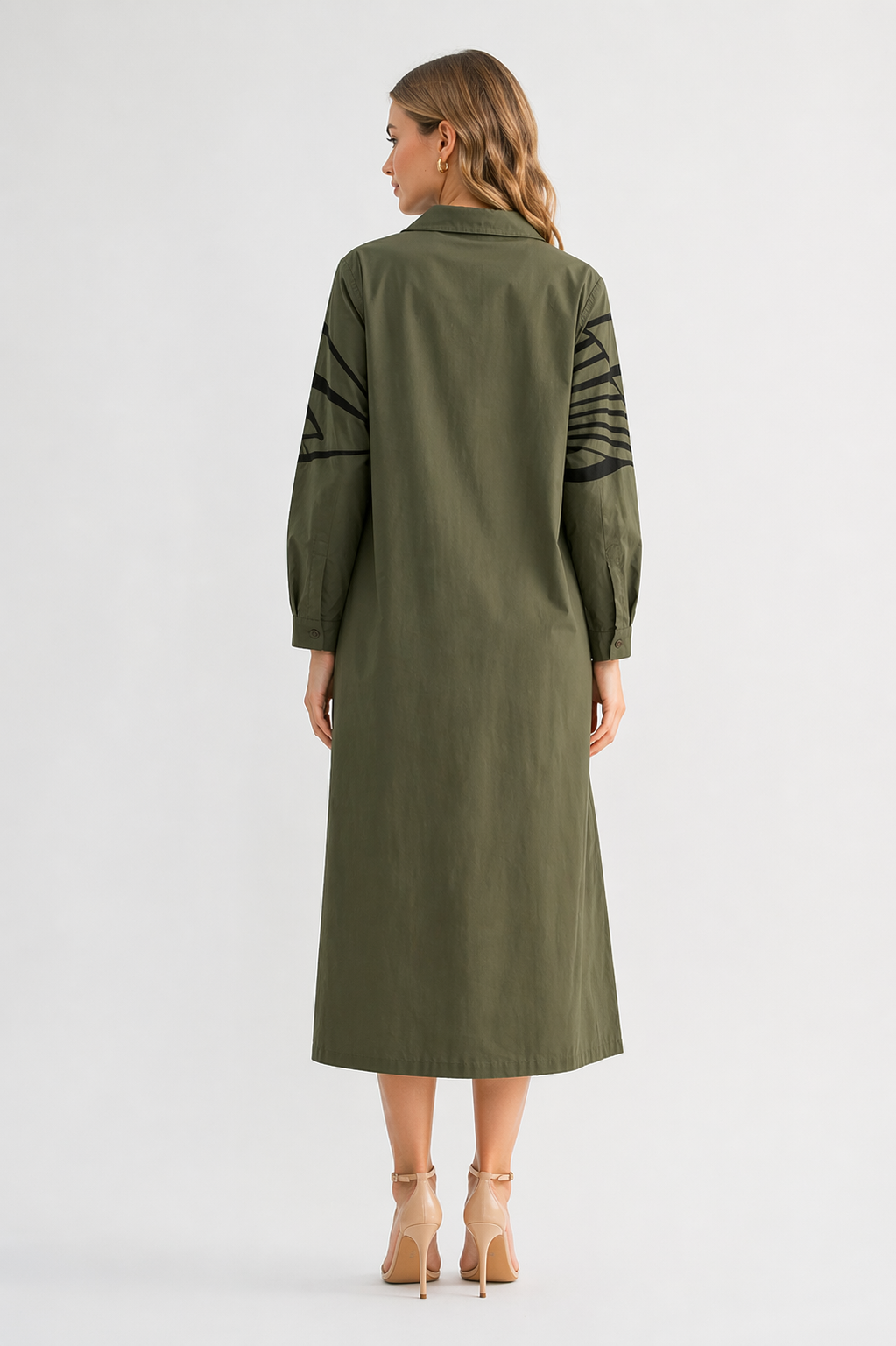 Julian Stretch Cotton Popin Shirt Dress