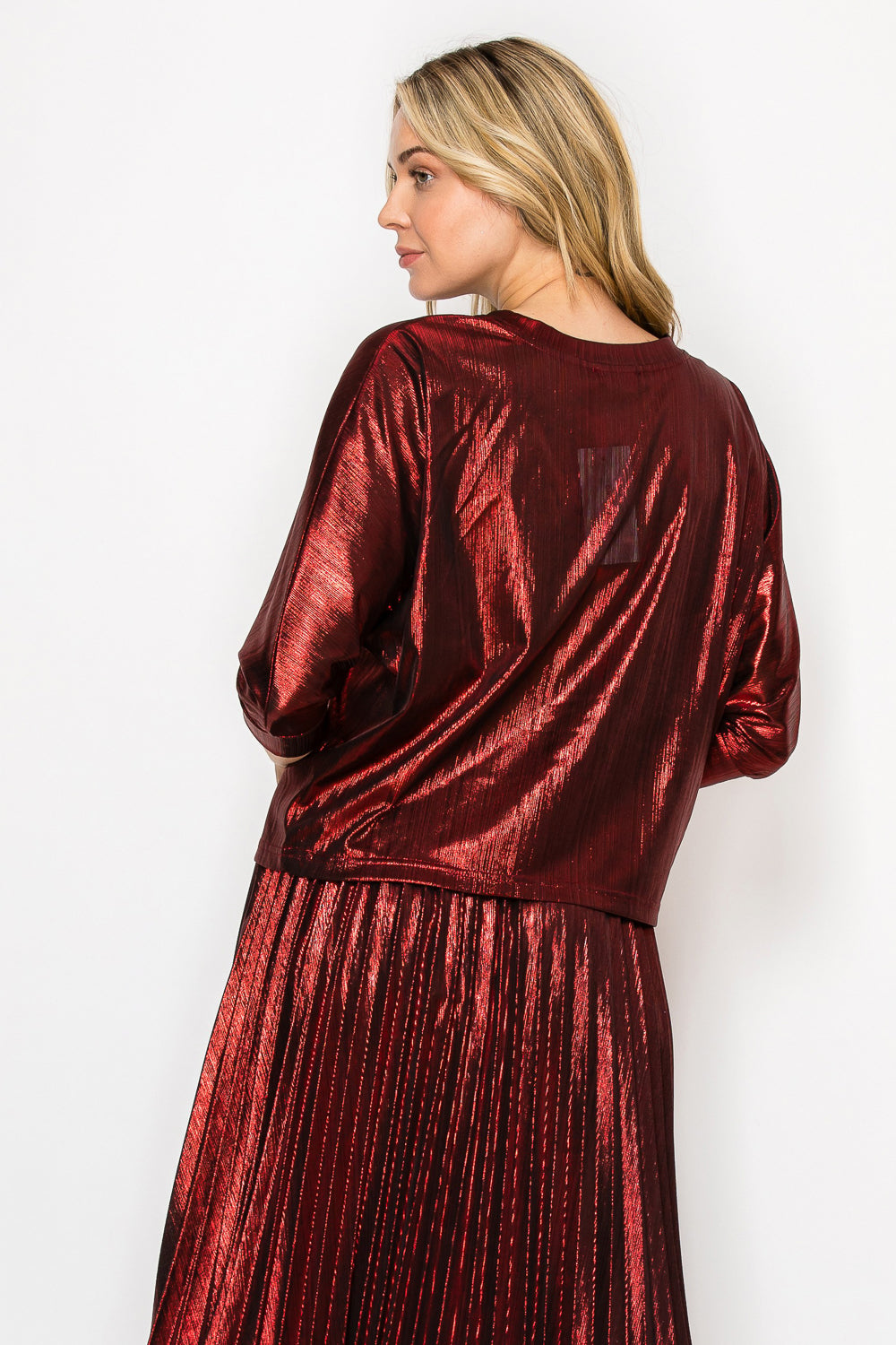 Jonah Stretch Shimmering Knit Top