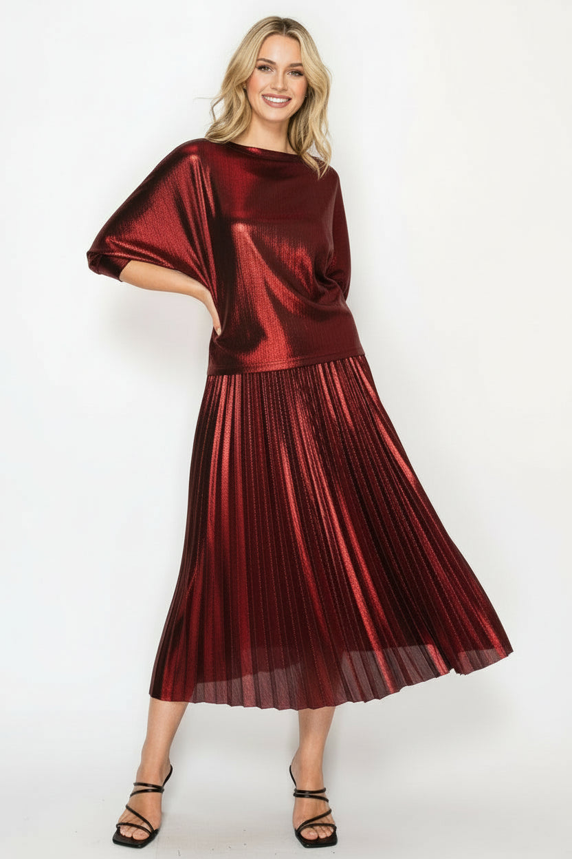 Jonah Stretch Shimmering Knit Top