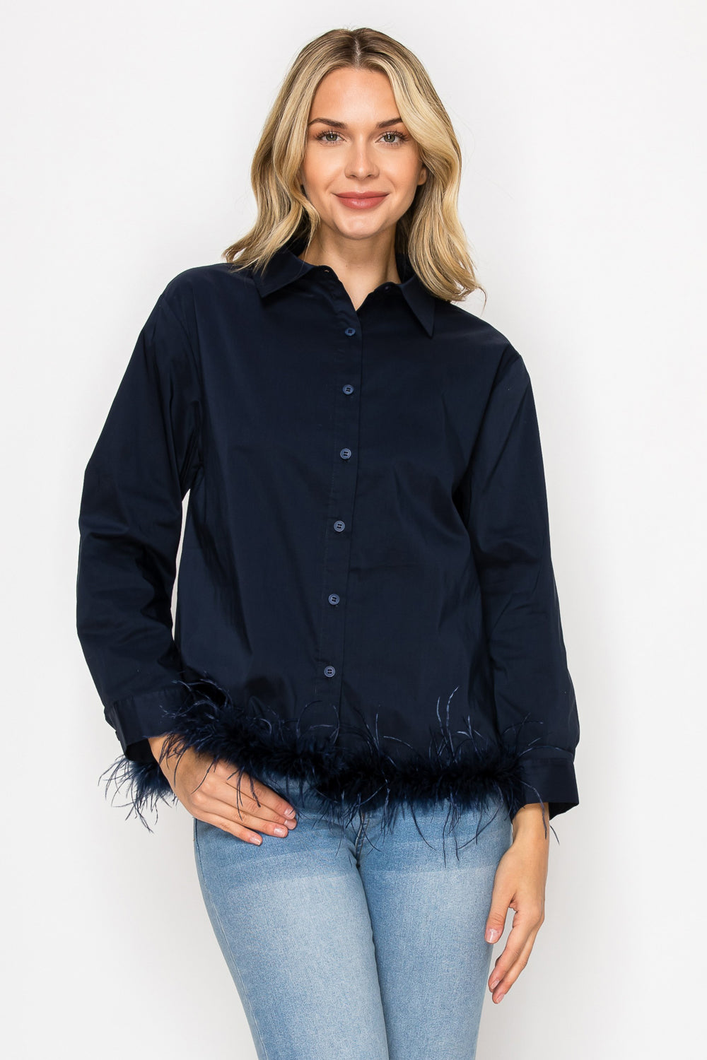 Janess Feathered Top