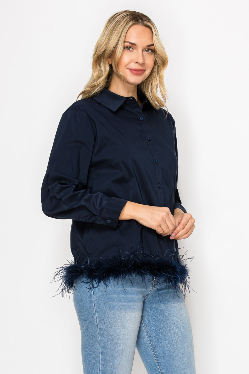 Janess Feathered Top