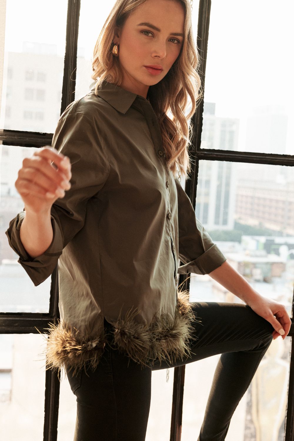 Janess Feathered Top