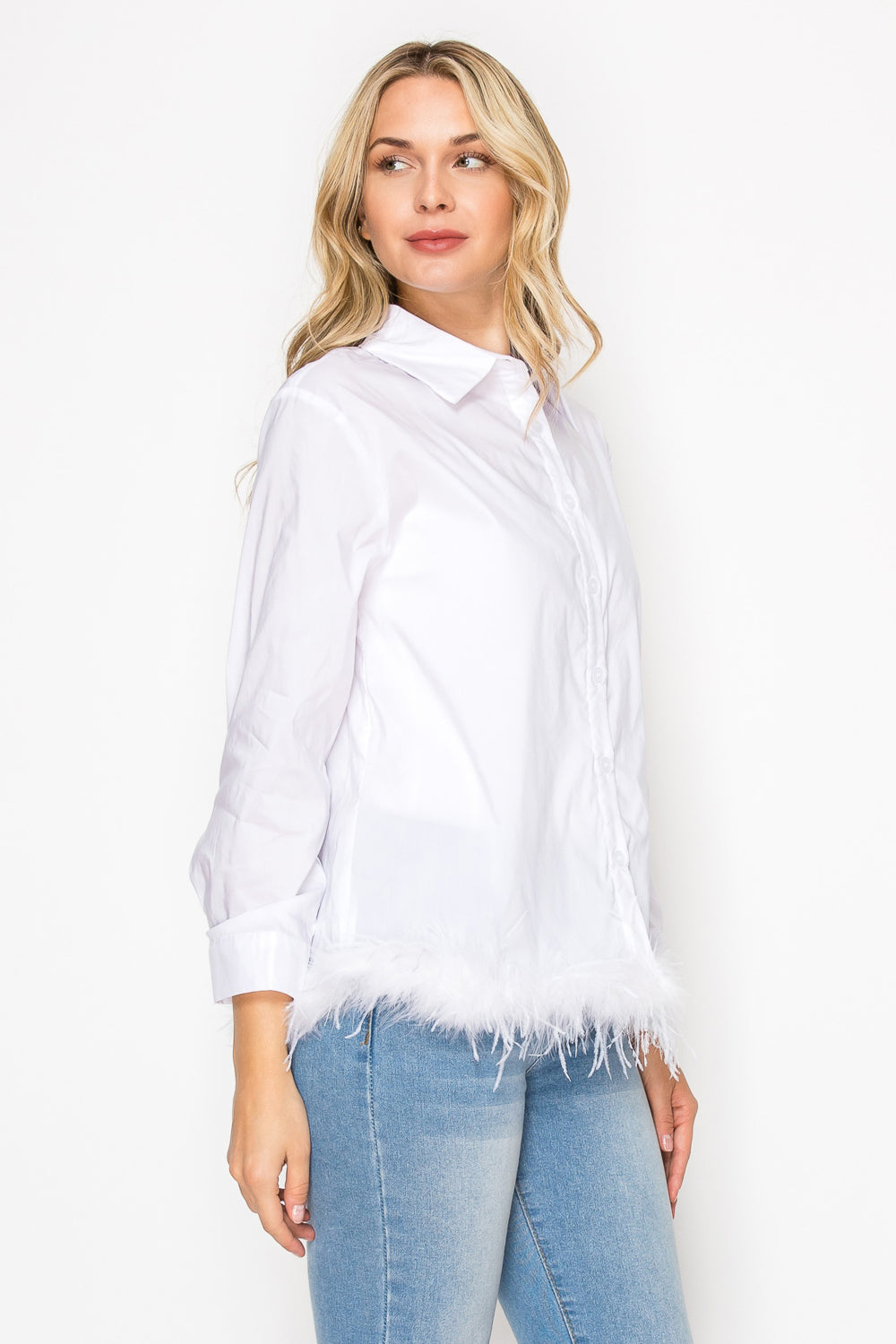 Janess Feathered Top