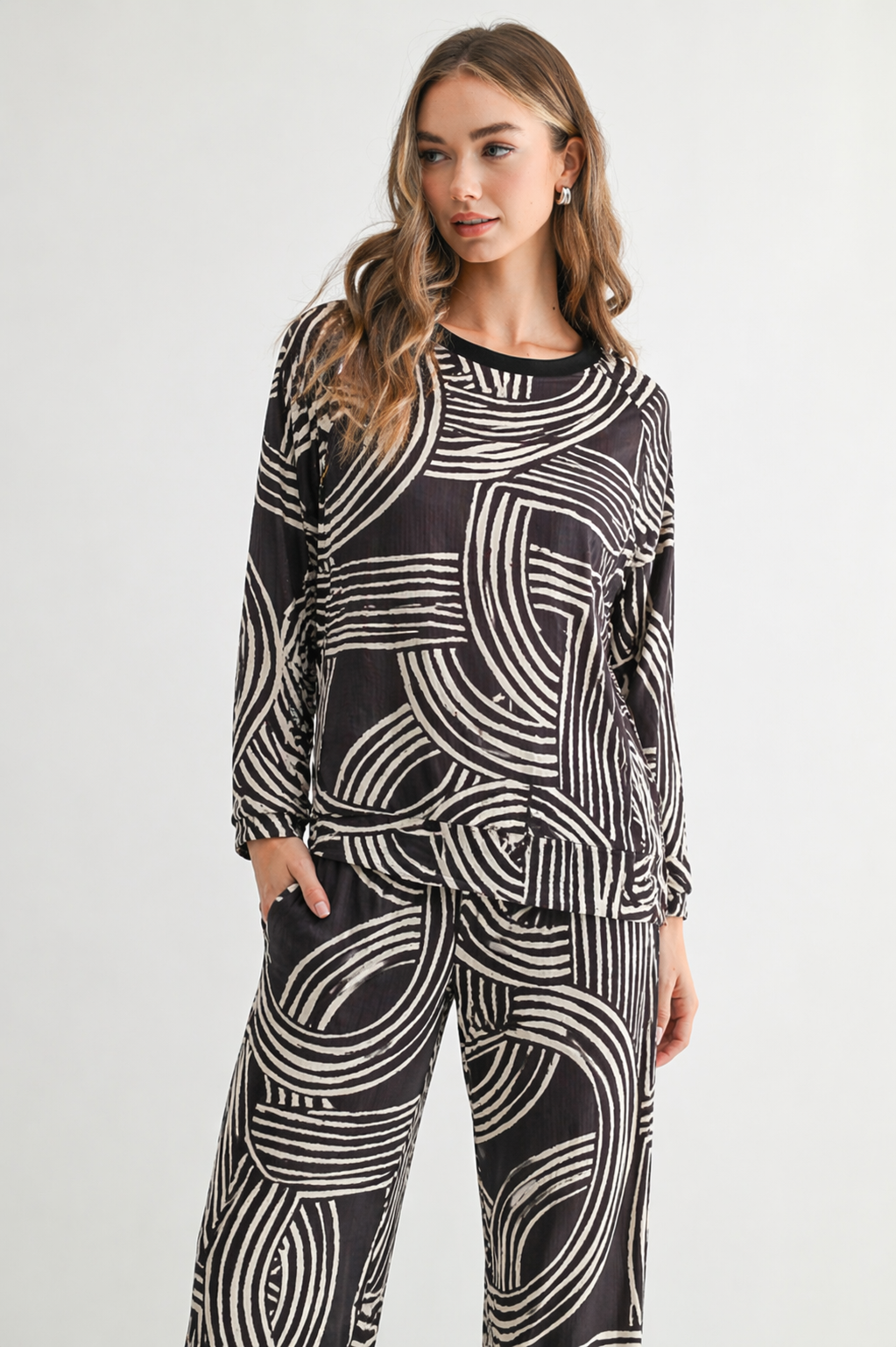 Jene Woven Print Top