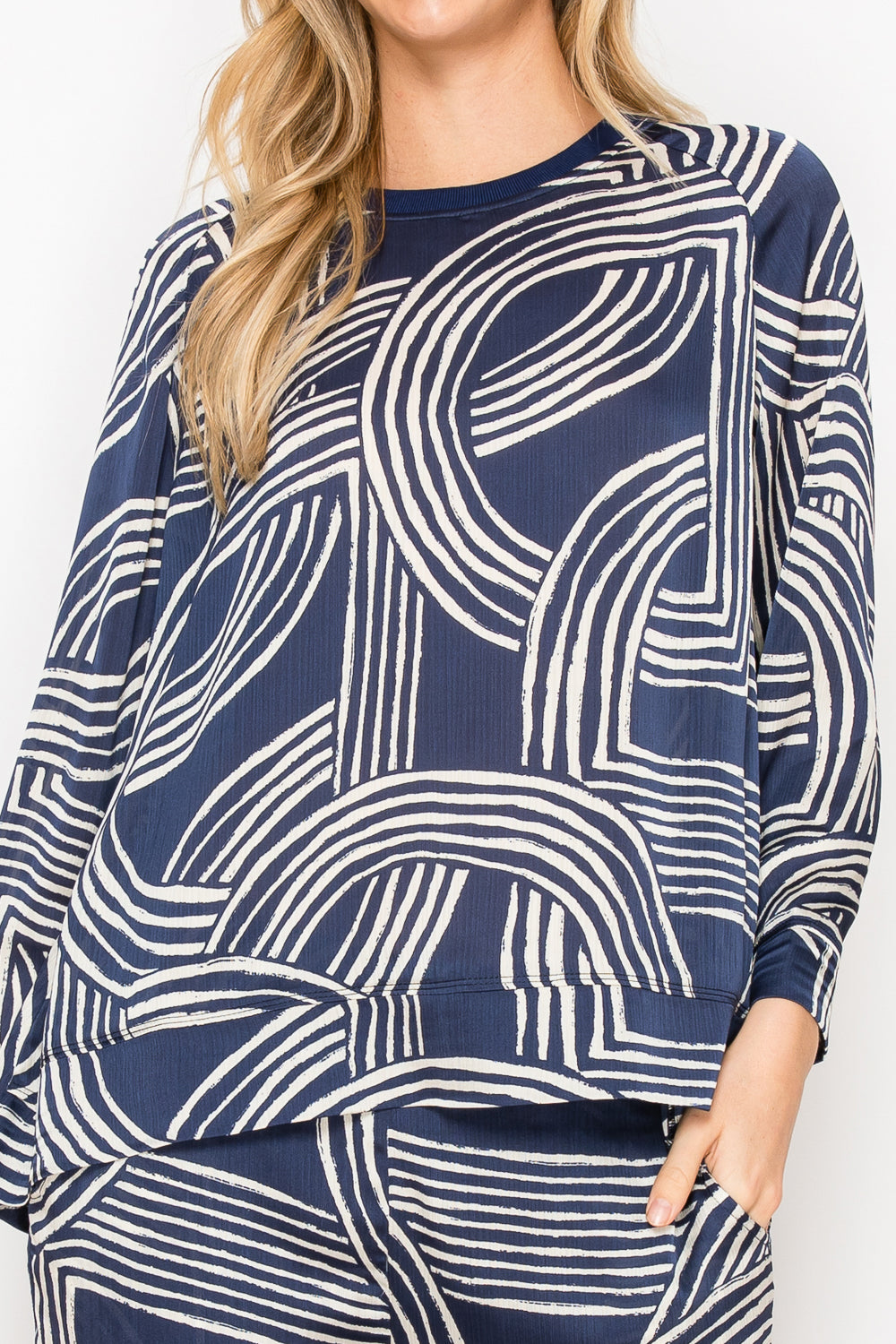 Jene Woven Print Top