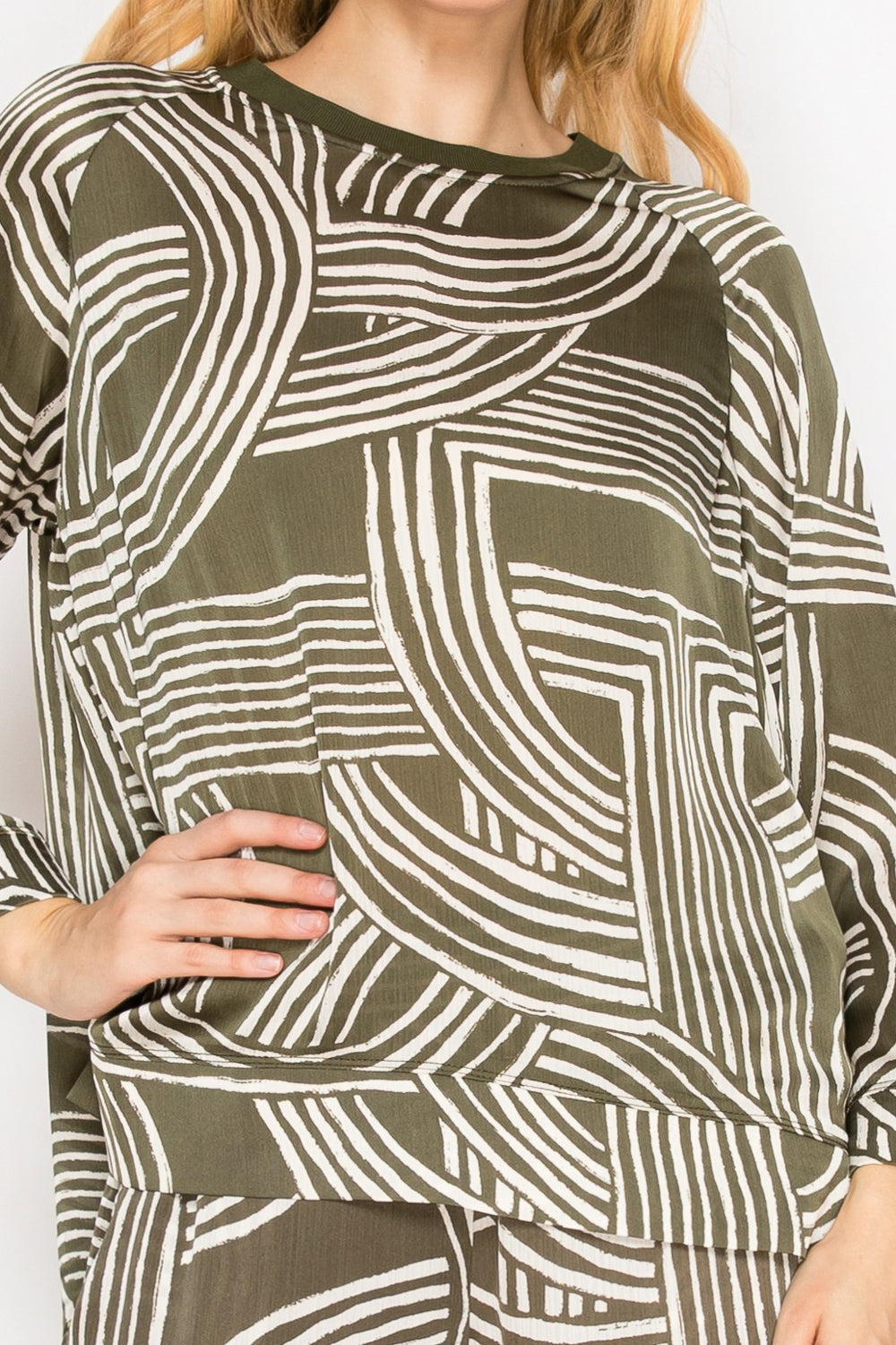 Jene Woven Print Top