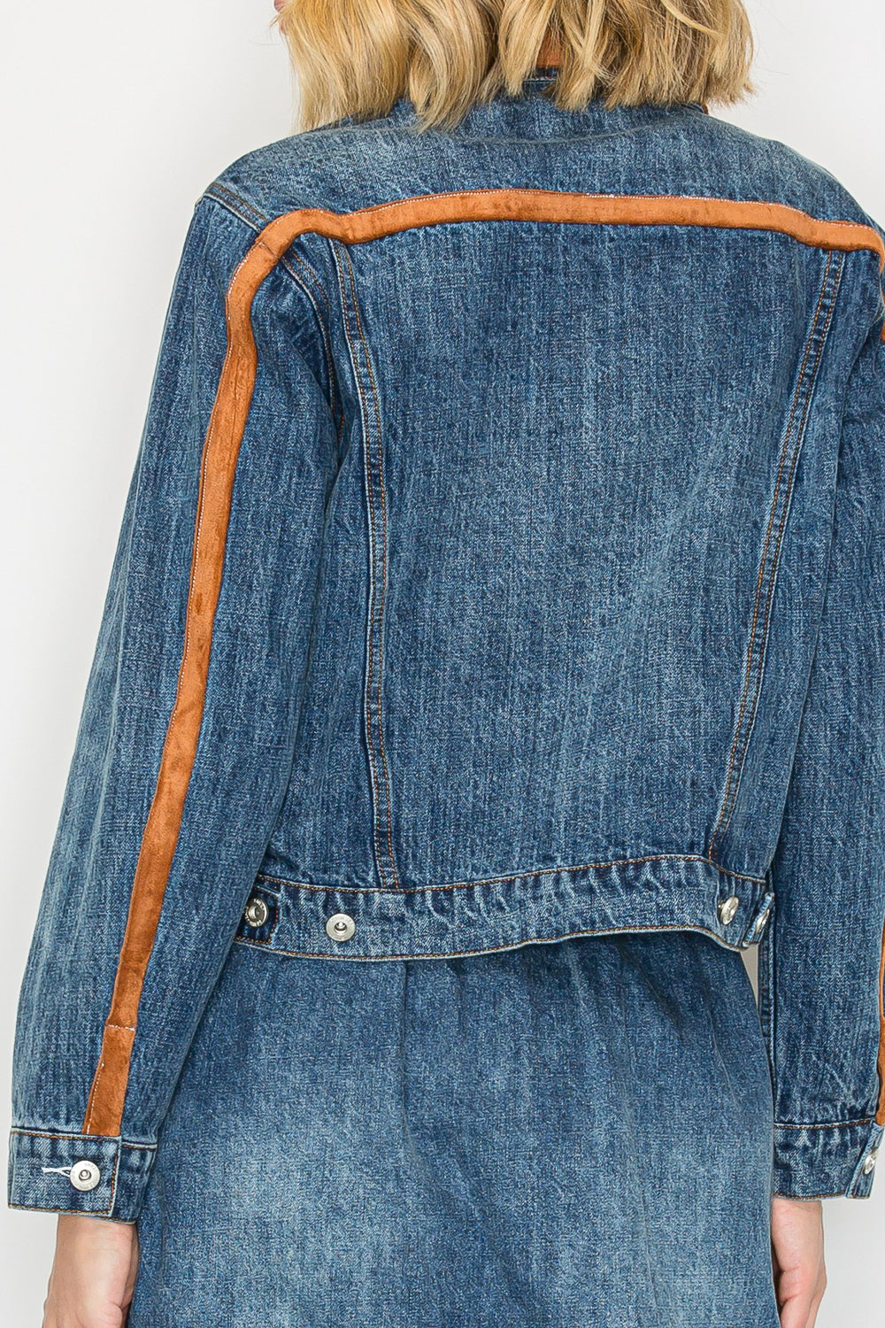 Jacky Denim Jacket with Suede