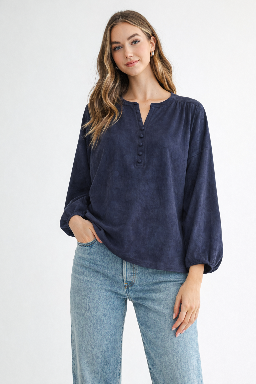 Austin Stretch Suede Top