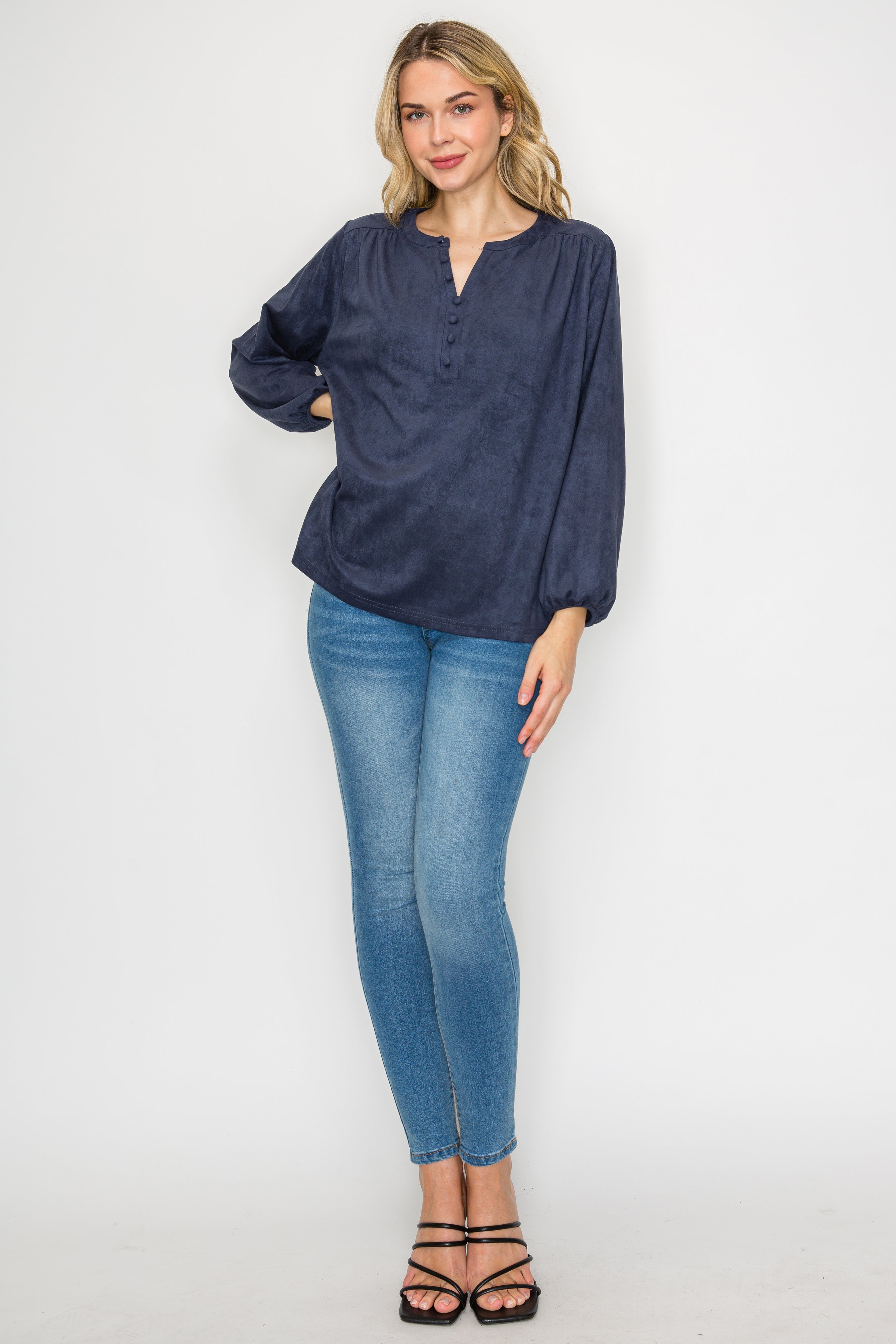 Austin Stretch Suede Top