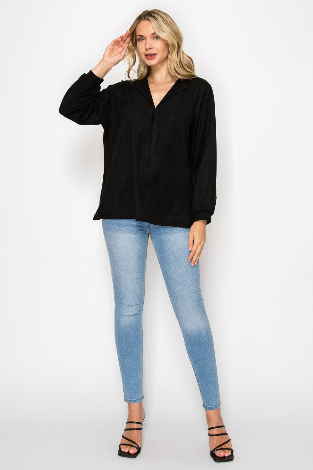 Adam Stretch Suede Top