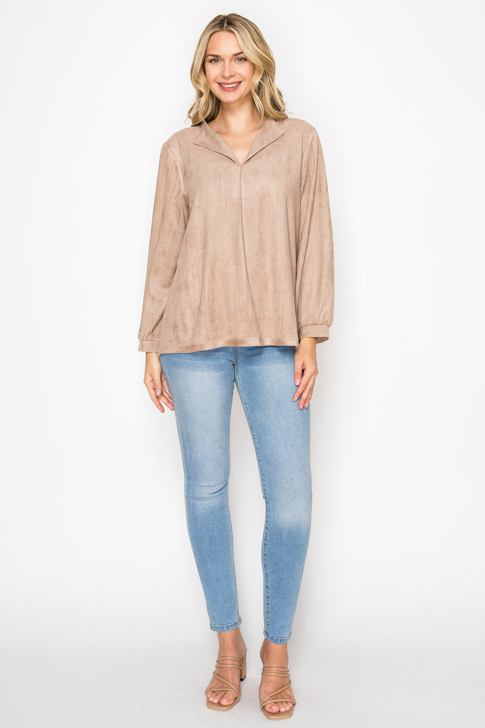 Adam Stretch Suede Top