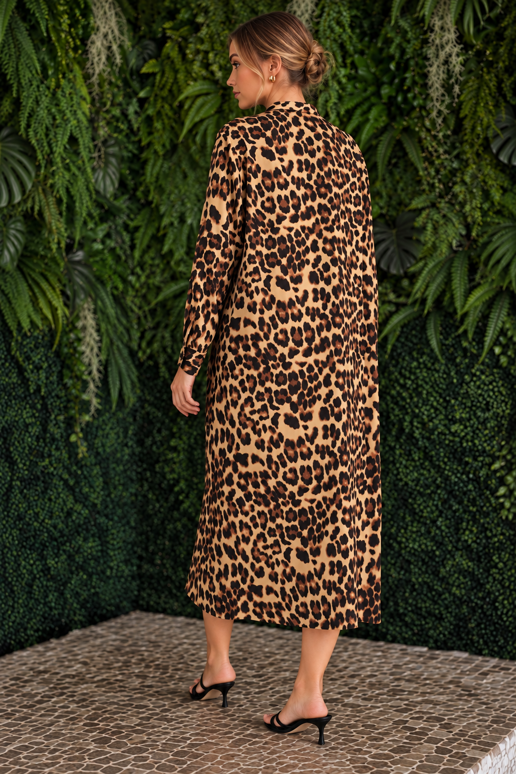 Cleo Leopard Print Midi Dress