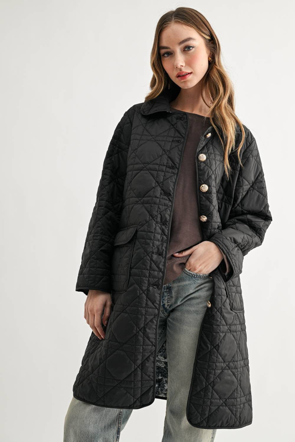 Joselyn Quilted Longline Puffer Jacket