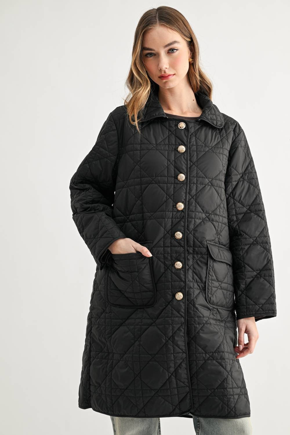 Joselyn Quilted Longline Puffer Jacket