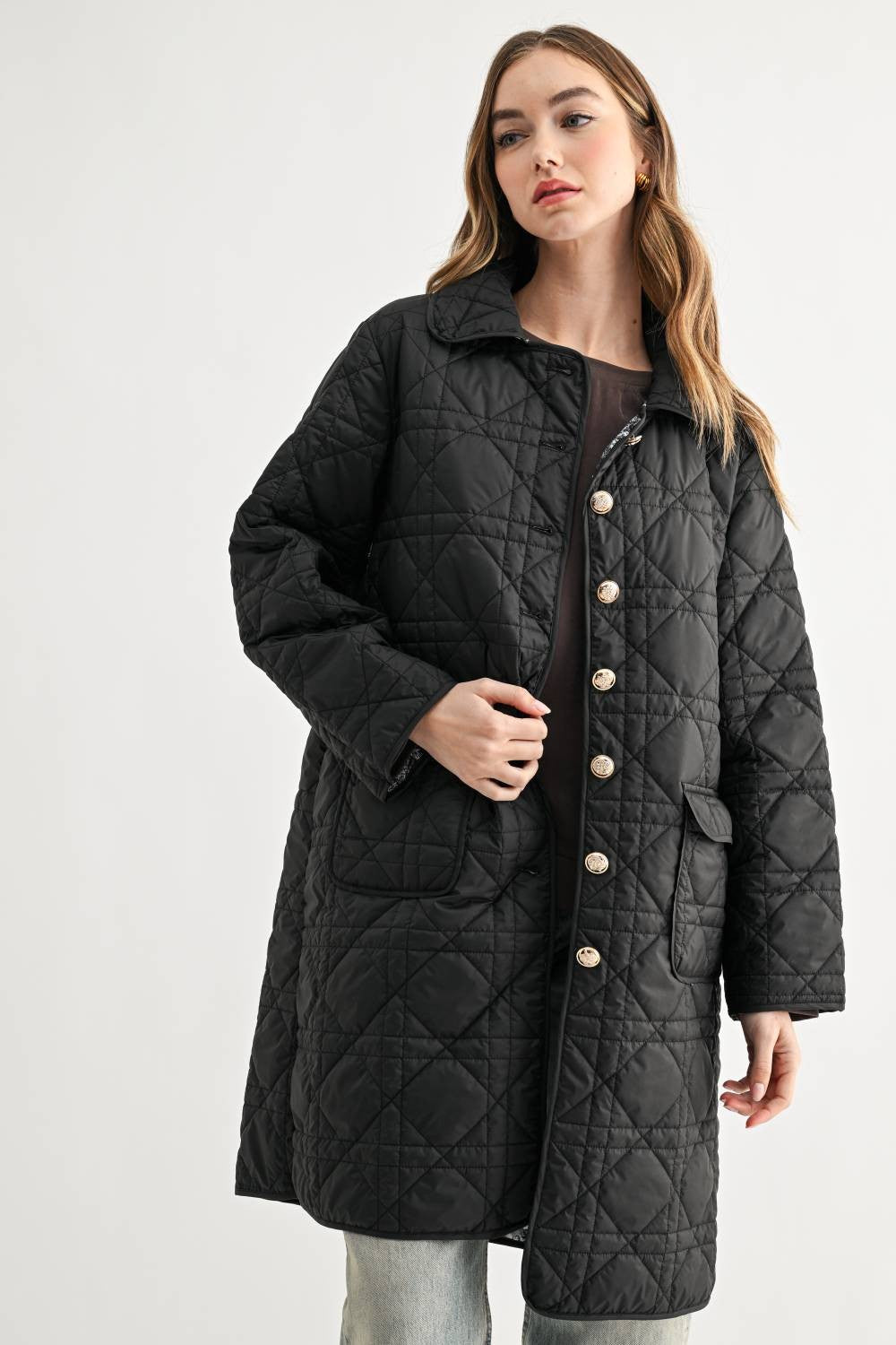 Joselyn Quilted Longline Puffer Jacket