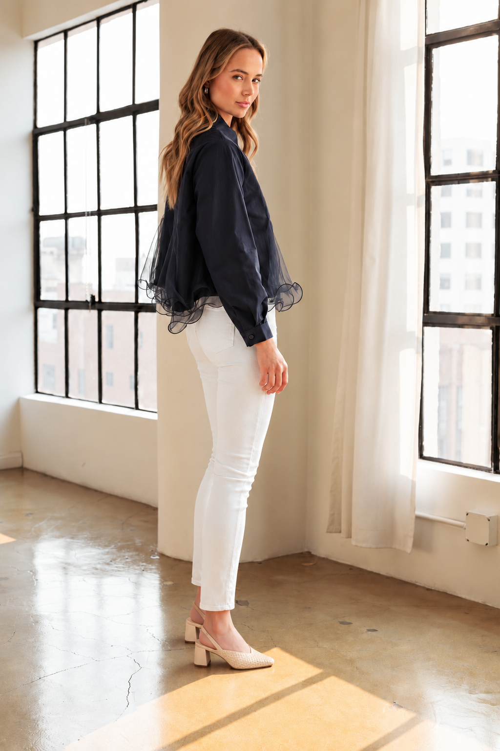 Camila Mesh Organza Blouse