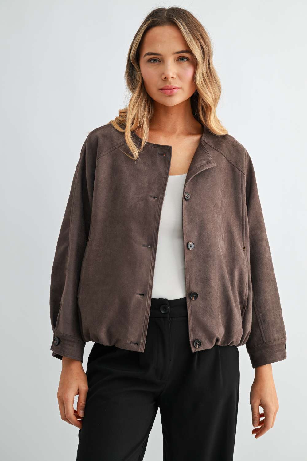Adrian Stretch Suede Jacket