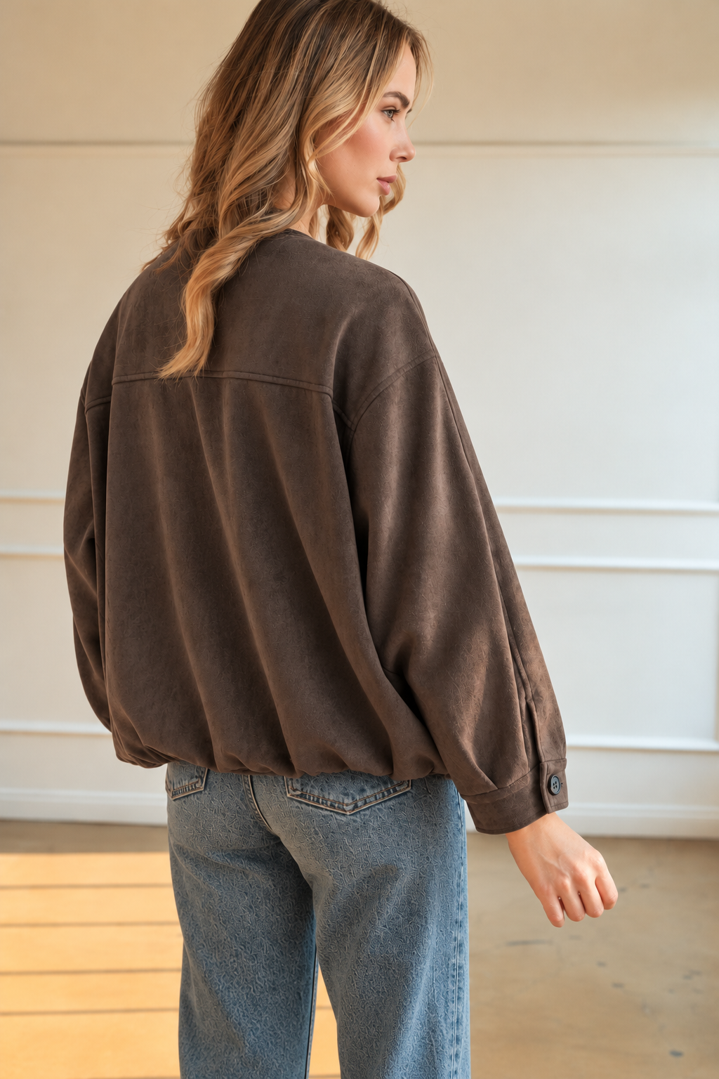 Adrian Stretch Suede Jacket